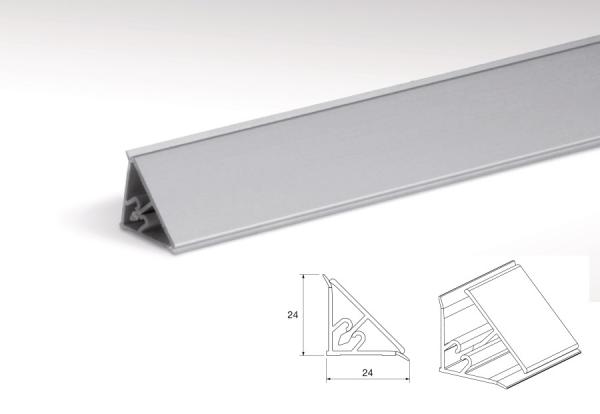 Alzatina alluminio spazzolato Triangolare